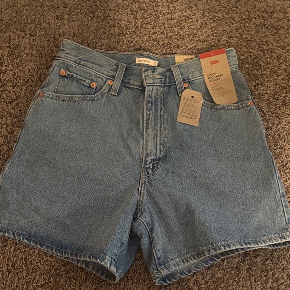 Levi's Pants - Levi's Medium Blue High-Rise Denim Shorts